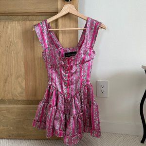 Vanessa Mooney Elisabeth magenta romper dress